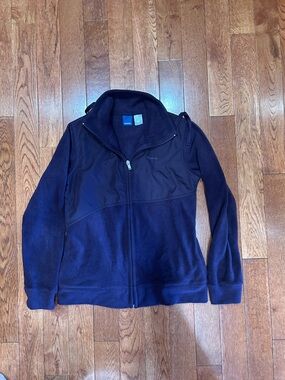Reebok Navy Blue Full-Zip Fleece Jacket